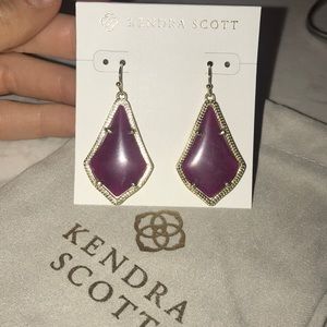 Kendra Scott earrings purple jade